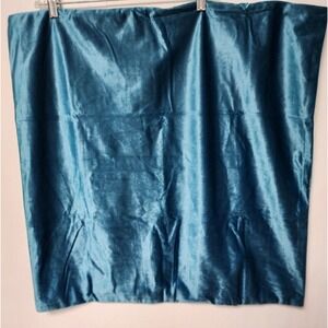 Home Brilliant Pillow Cover 26" x 26" Turquoise Velveteen   NIP